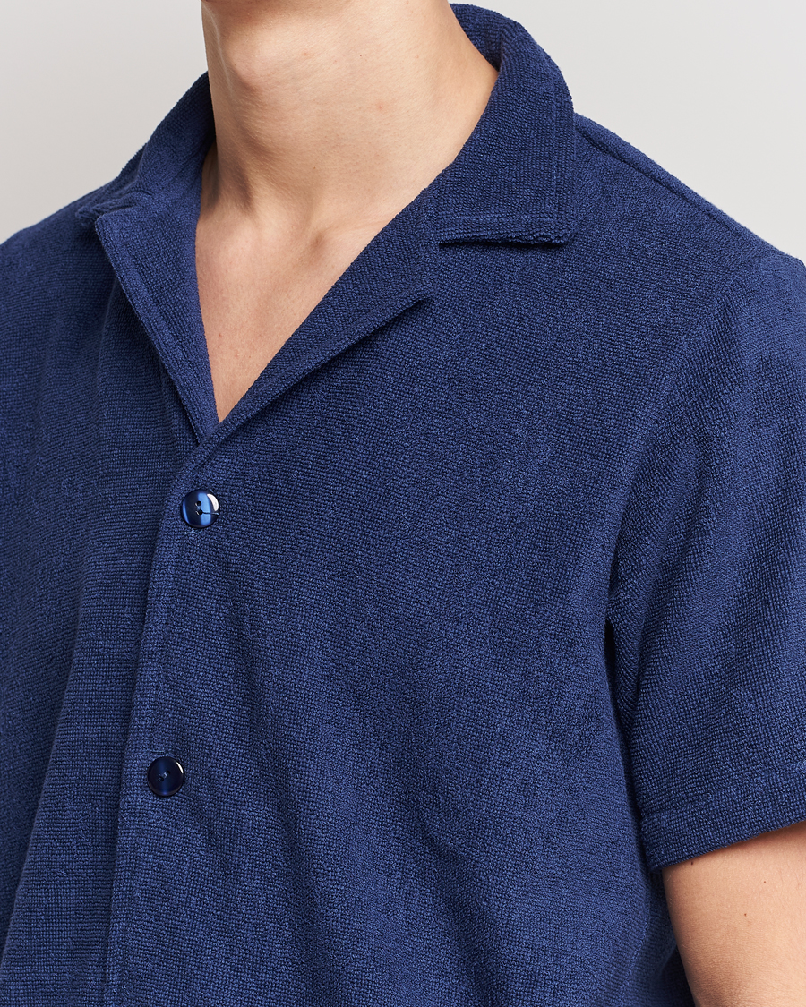 Men | Shirts | OAS | Terry Cuba Short Sleeve Shirt Navy