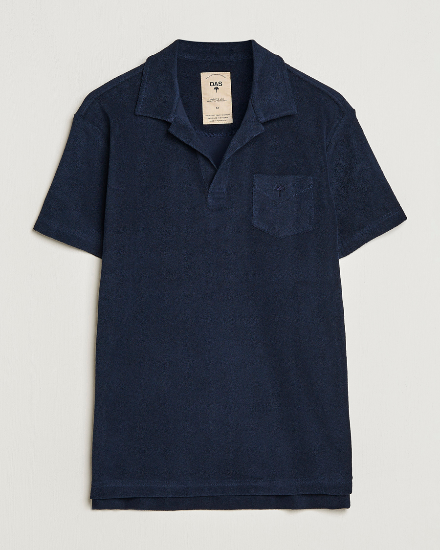 Men | Polo Shirts | OAS | Short Sleeve Terry Polo Navy