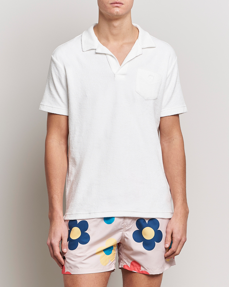 Men | Polo Shirts | OAS | Short Sleeve Terry Polo White