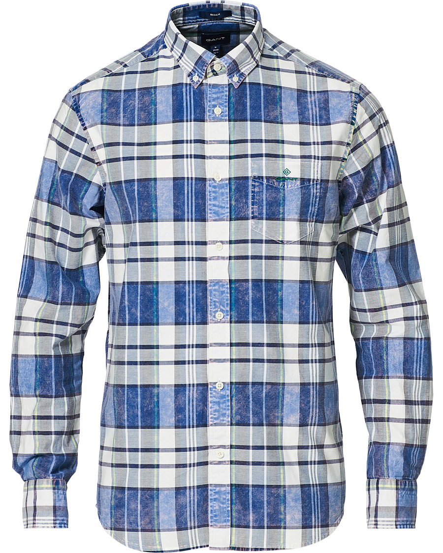 Men | Shirts | GANT | Regular Fit Bold Check Shirt Collage Blue