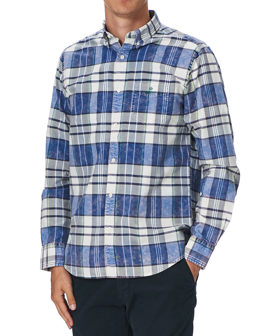 Men | Shirts | GANT | Regular Fit Bold Check Shirt Collage Blue