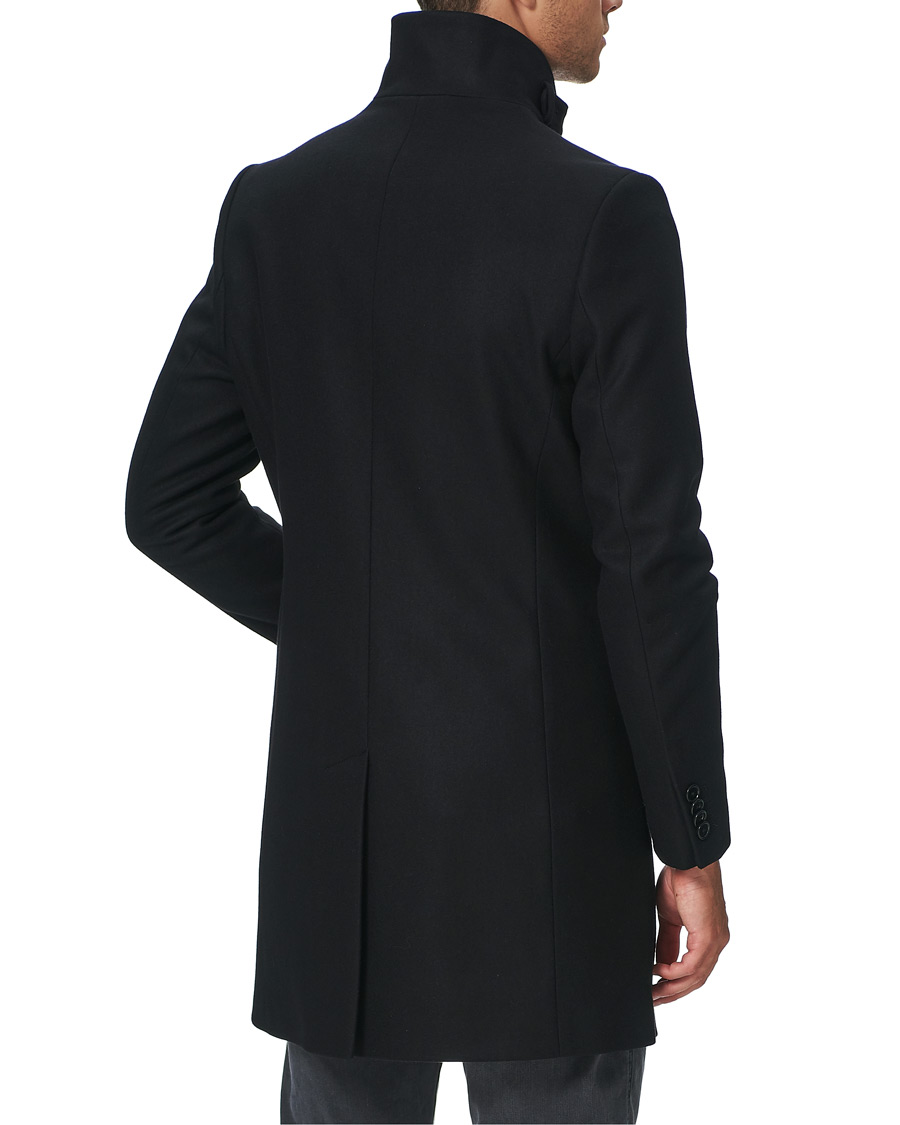 Men | Coats & Jackets | J.Lindeberg | Holger Compact Melton Coat Black
