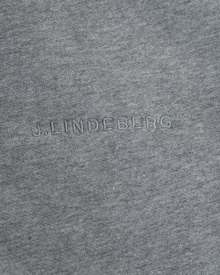 Men | Sweaters & Knitwear | J.Lindeberg | Chip Pocket Hoodie Stone Grey Melange
