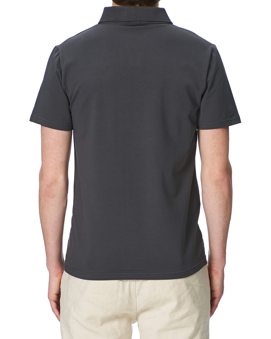 Men | Polo Shirts | Filippa K | Soft Lycra Polo T-Shirt Metal