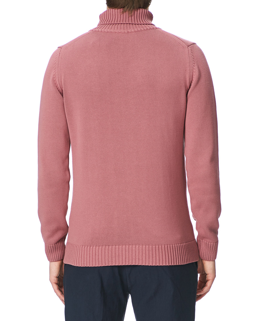 Men | Sweaters & Knitwear | Stenströms | Heavy Cotton Rollneck Dusty Pink