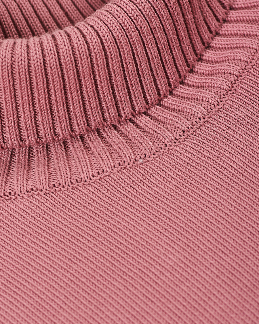 Men | Sweaters & Knitwear | Stenströms | Heavy Cotton Rollneck Dusty Pink