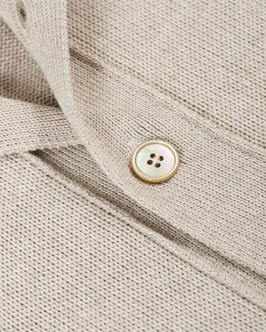 Men | Sweaters & Knitwear | Stenströms | Heavy Merino Wool Cardigan Beige