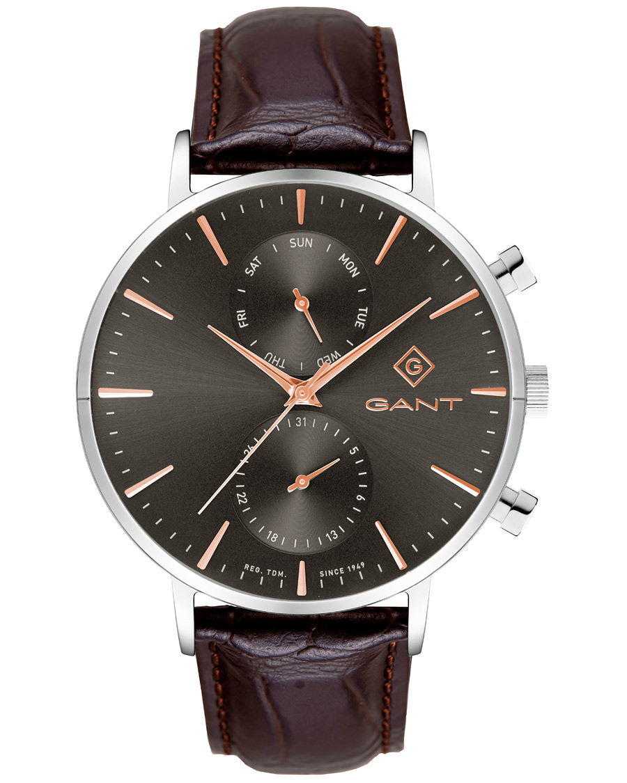 Men | GANT Park Hill Day Date II Leather/Grey | GANT | Park Hill Day Date II Leather/Grey