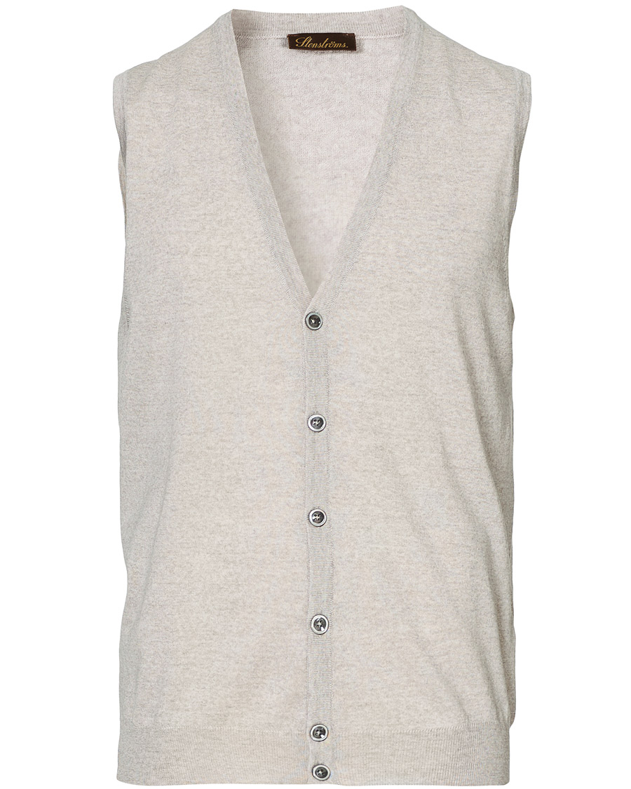 Men | Sweaters & Knitwear | Stenströms | Merino Slipover Grey