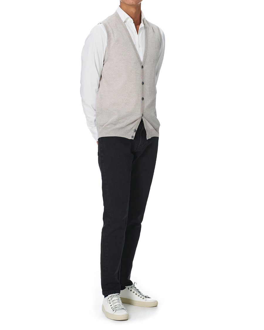 Men | Sweaters & Knitwear | Stenströms | Merino Slipover Grey