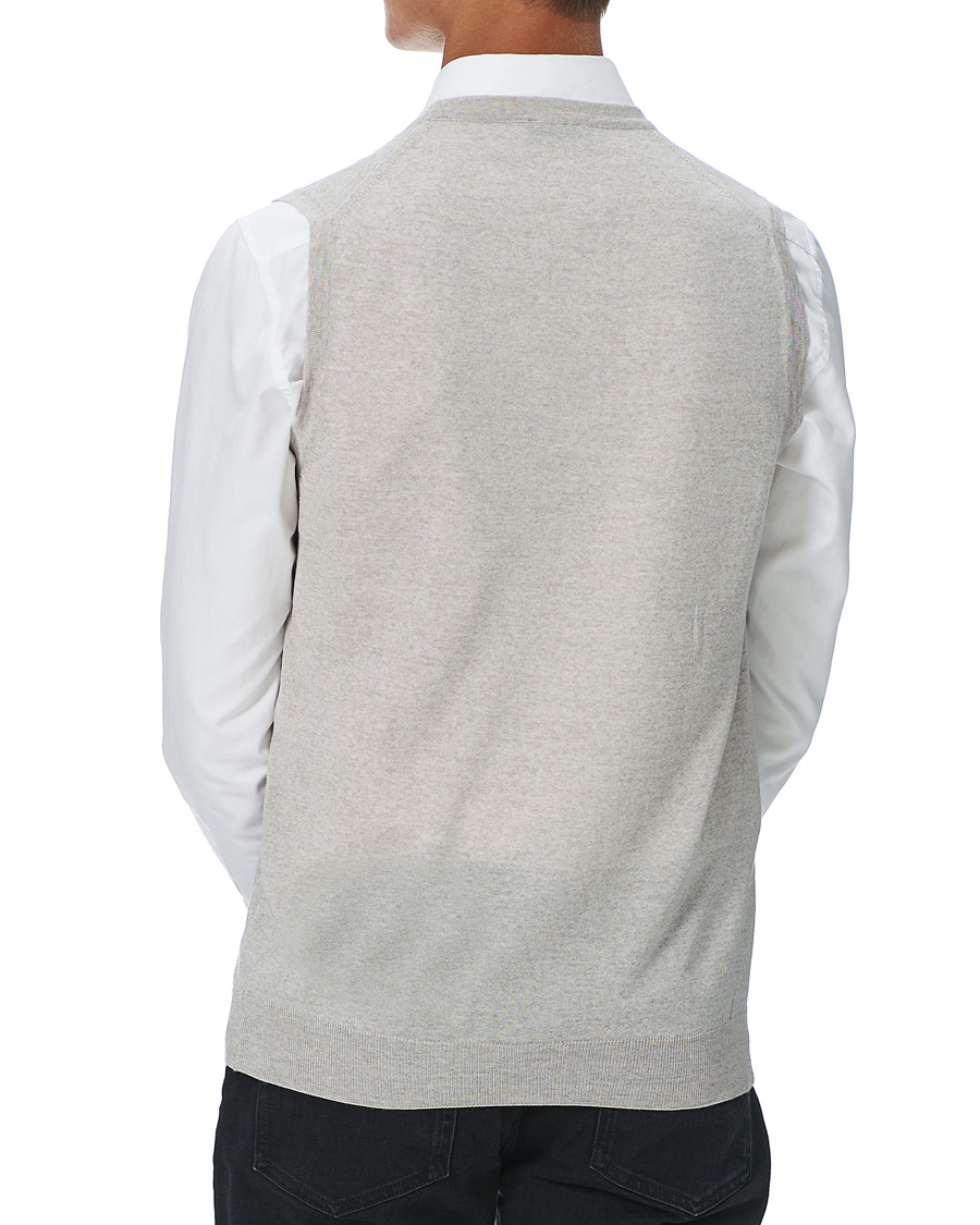 Men | Sweaters & Knitwear | Stenströms | Merino Slipover Grey