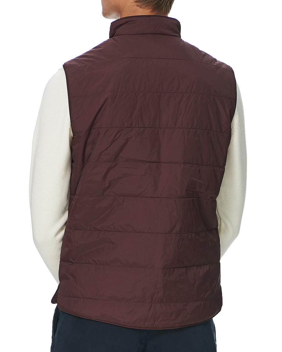 Men | Coats & Jackets | Stenströms | Quilted Nylon Vest Burgundy