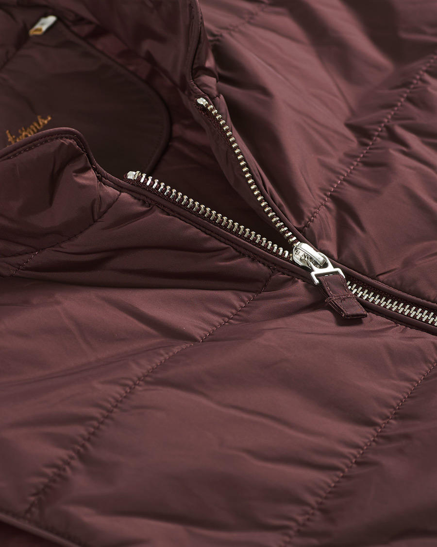 Men | Coats & Jackets | Stenströms | Quilted Nylon Vest Burgundy