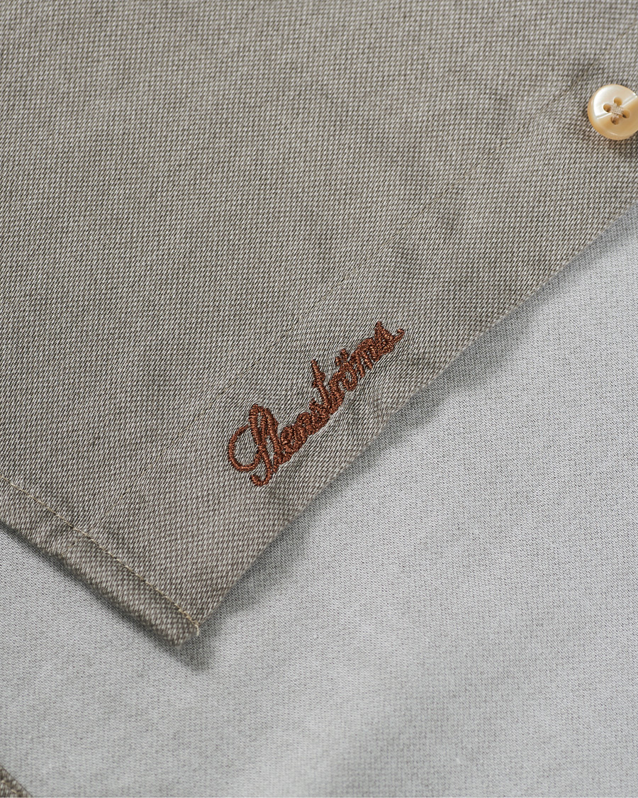 Men | Shirts | Stenströms | Slimline Washed Button Down Oxford Shirt Grey