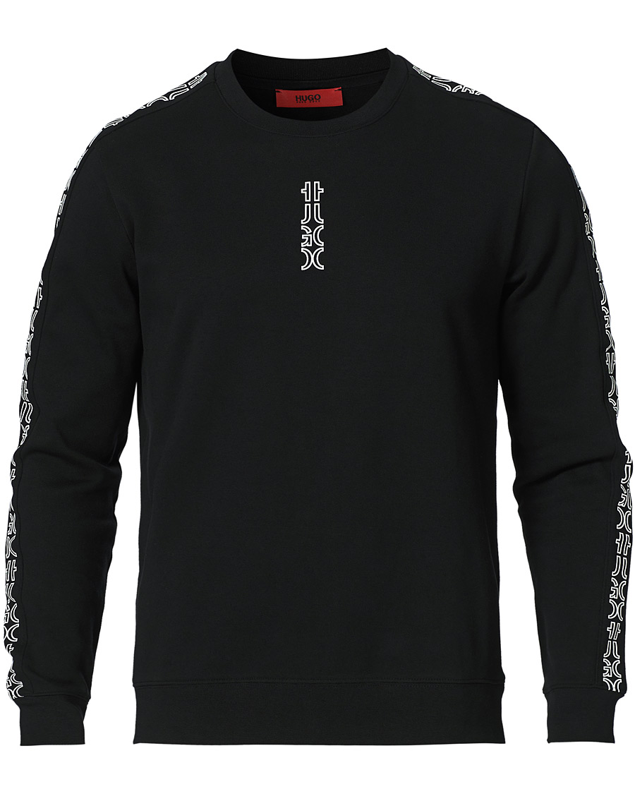 Men | Sweaters & Knitwear | HUGO | Doby Logo Sweatshirt Black