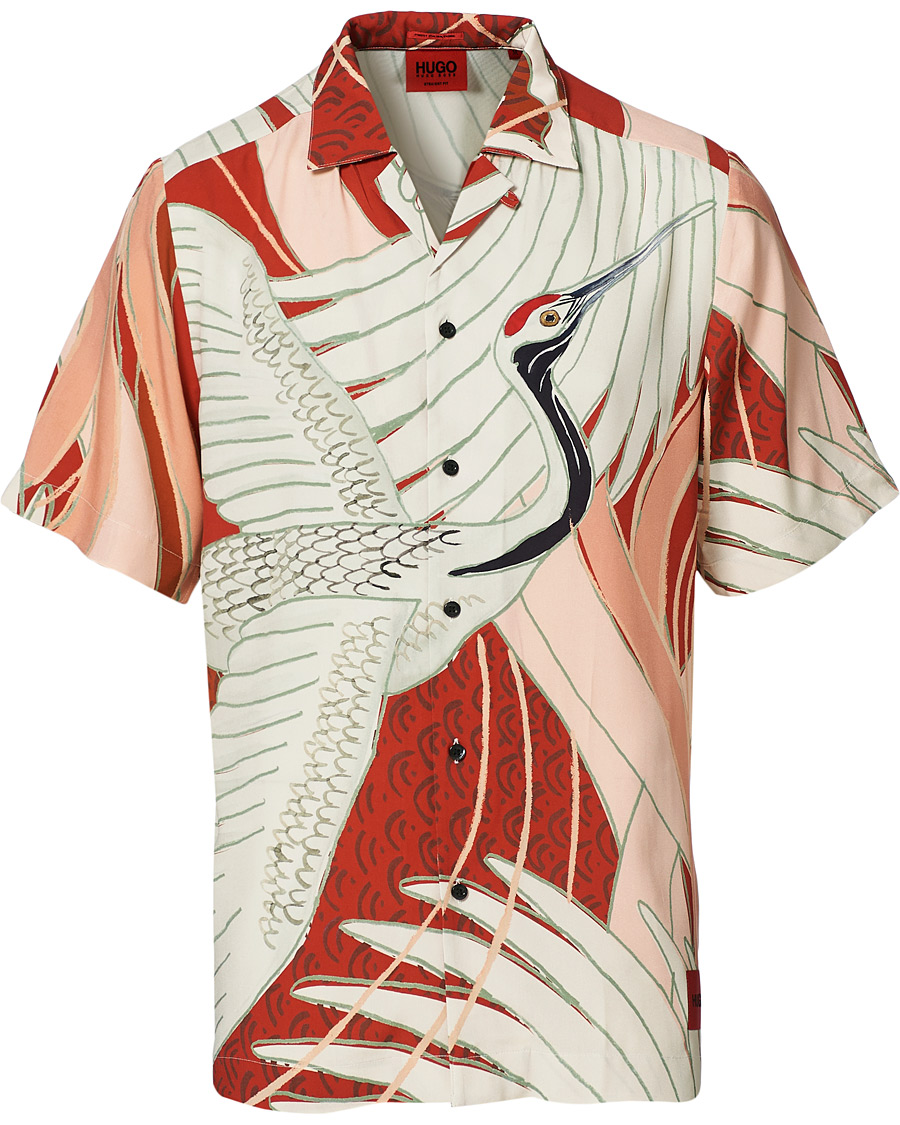 Men | Shirts | HUGO | Efab Printed Camp Collar Short Sleeve Shirt Multi