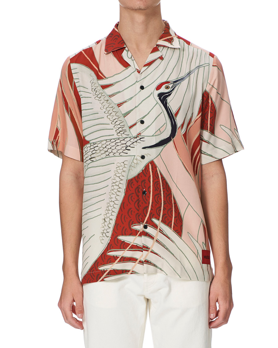 Men | Shirts | HUGO | Efab Printed Camp Collar Short Sleeve Shirt Multi