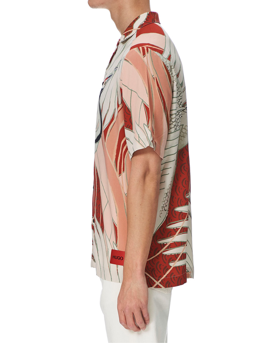 Men | Shirts | HUGO | Efab Printed Camp Collar Short Sleeve Shirt Multi