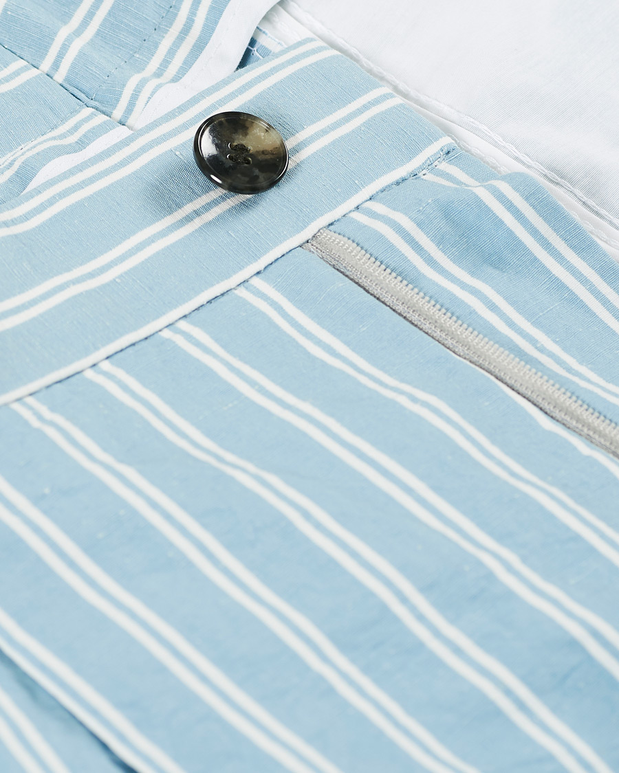 Men | Shorts | BOSS BLACK | BOSS Pepe Striped Seersucker Shorts Pastel Blue