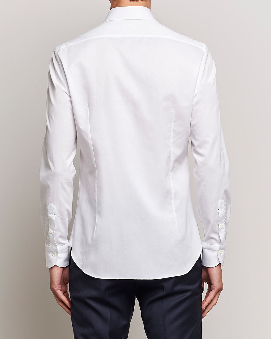 Men | Shirts | Mazzarelli | Soft Cotton Cut Away Shirt White