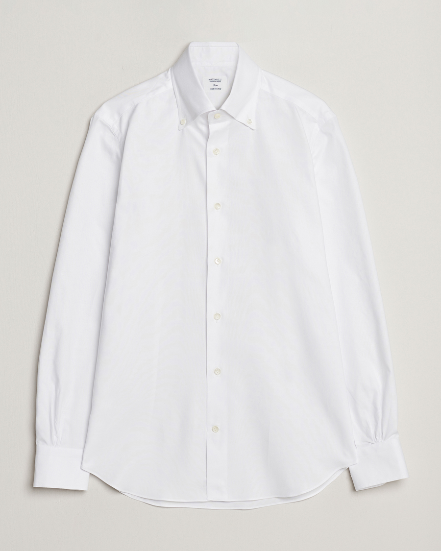 Men | Shirts | Mazzarelli | Soft Oxford Button Down Shirt White