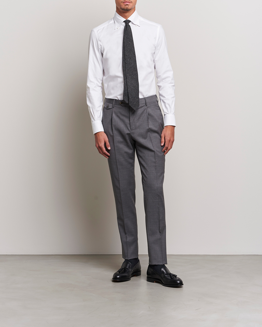 Men | Shirts | Mazzarelli | Soft Oxford Button Down Shirt White