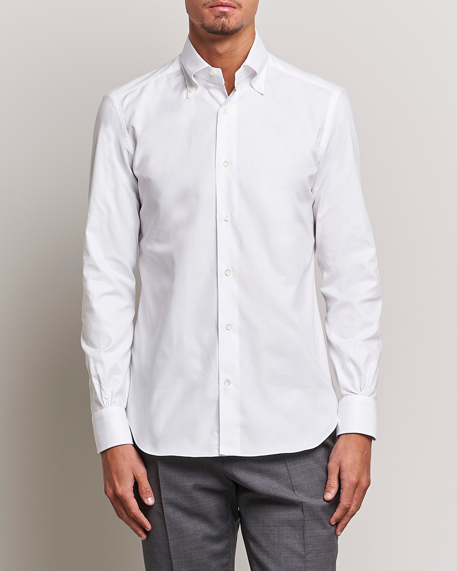 Men | Shirts | Mazzarelli | Soft Oxford Button Down Shirt White
