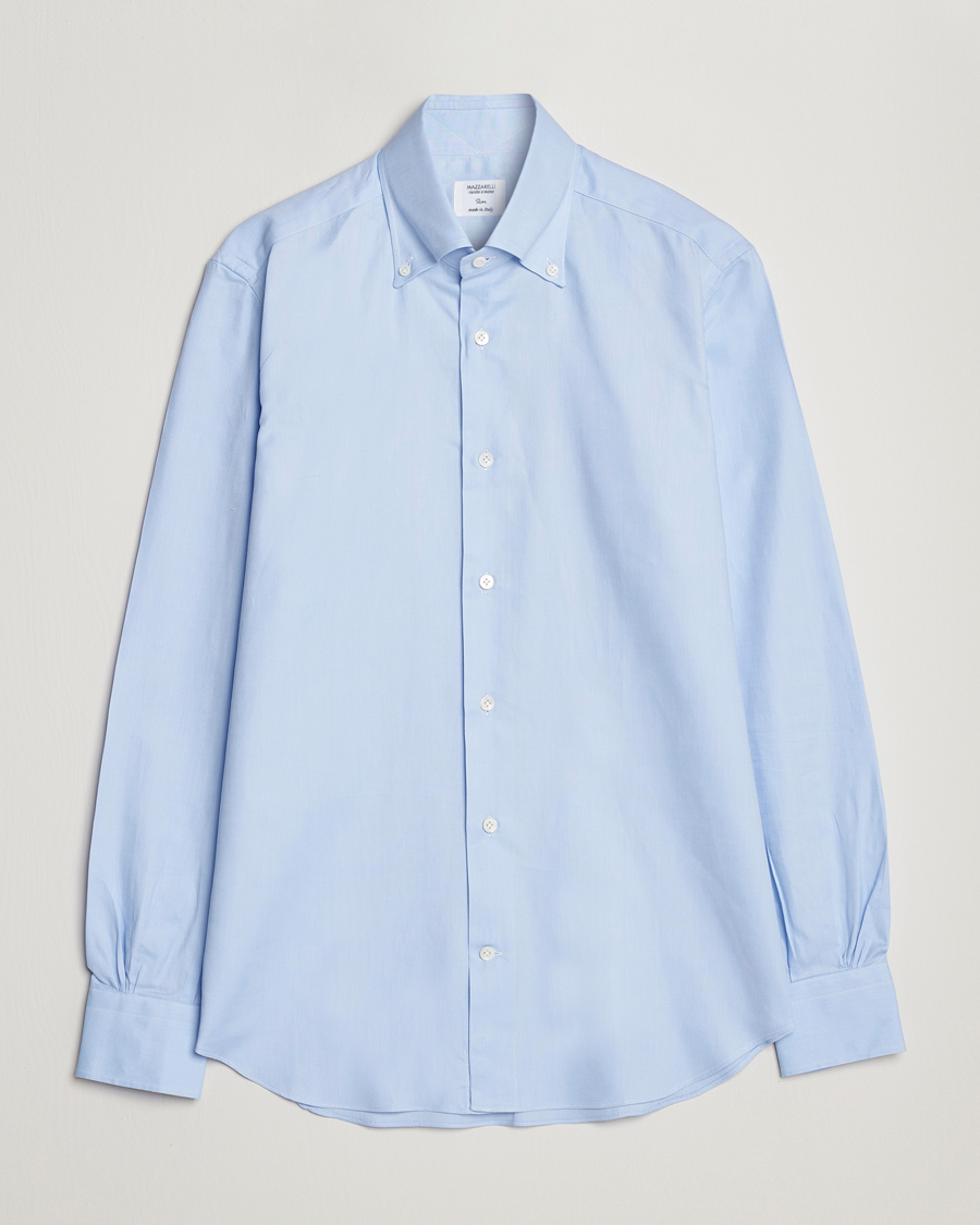 Men | Shirts | Mazzarelli | Soft Oxford Button Down Shirt Light Blue