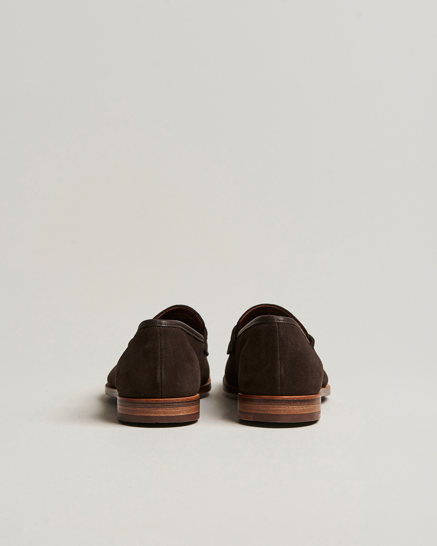 Men | Loafers | Crockett & Jones | Seaton Unlined Penny Loafer Dark Oak Suede