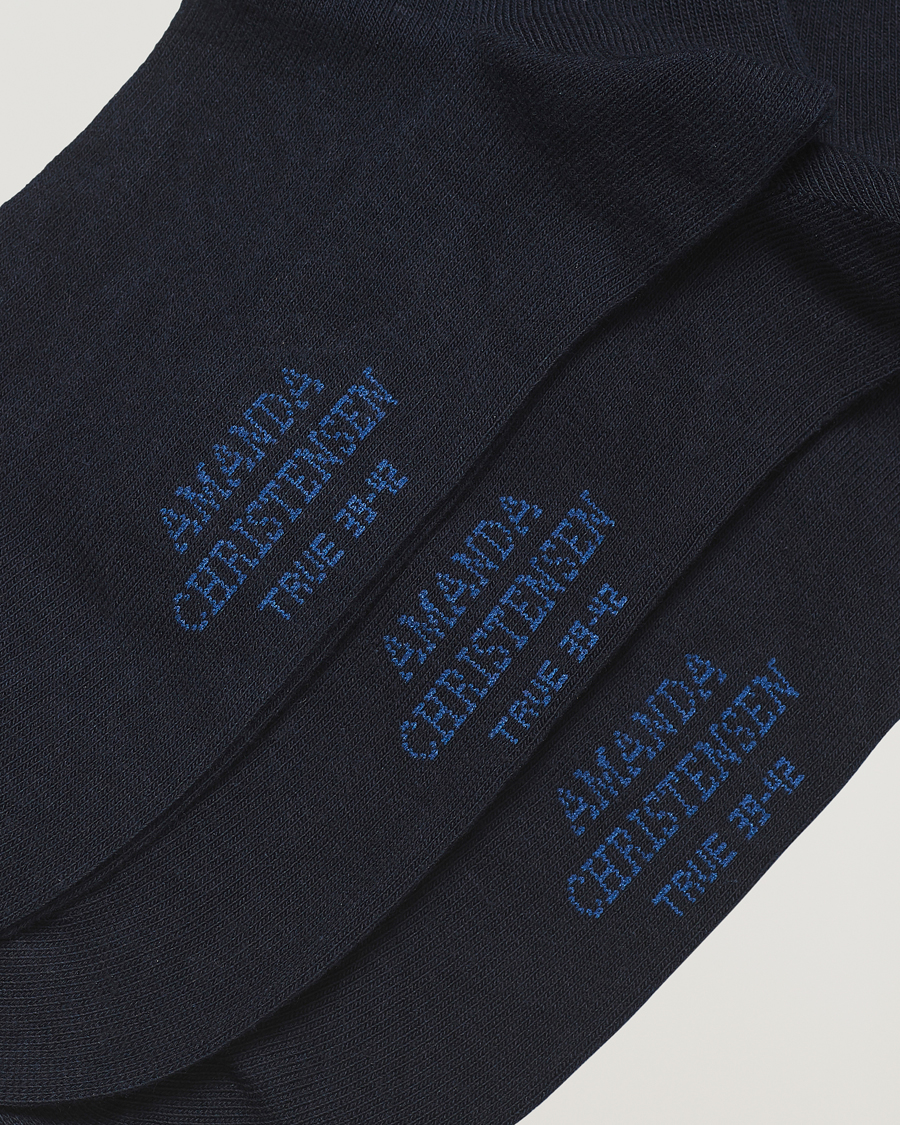 Men | Underwear & Socks | Amanda Christensen | 3-Pack True Cotton Socks Dark Navy
