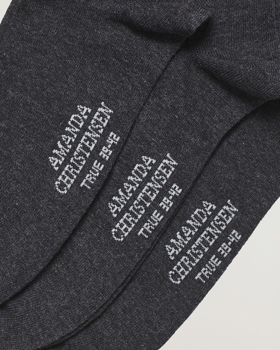 Men | Underwear & Socks | Amanda Christensen | 3-Pack True Cotton Socks Antrachite Melange