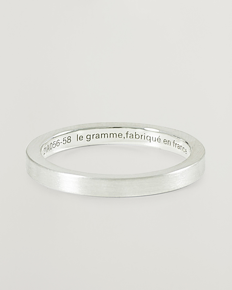 Men | Jewellery | LE GRAMME | Ribbon Brushed Ring Sterling Silver 3g