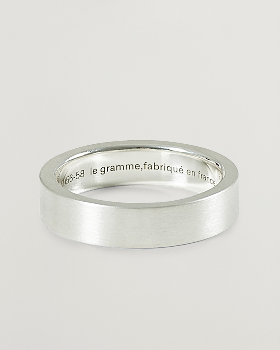 Men | Jewellery | LE GRAMME | Ribbon Brushed Ring Sterling Silver 7g