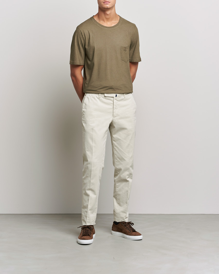 Men | T-Shirts | Massimo Alba | Panarea Watercolor T-Shirt Military