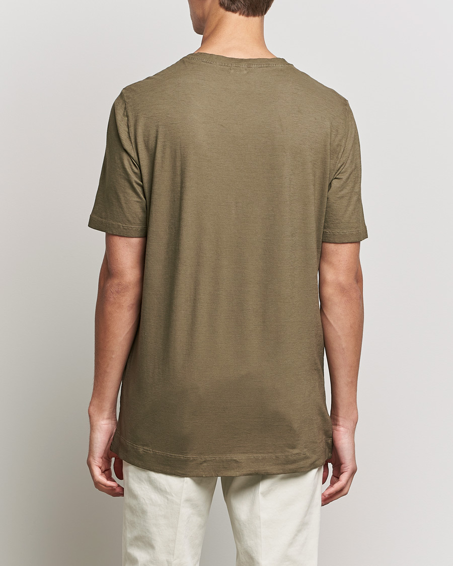Men | T-Shirts | Massimo Alba | Panarea Watercolor T-Shirt Military
