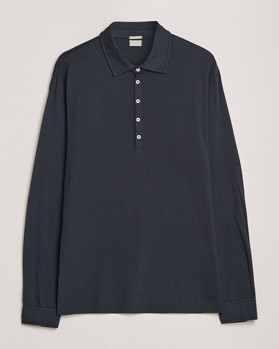 Men | Sweaters & Knitwear | Massimo Alba | Ischia Cotton/Cashmere Polo Navy