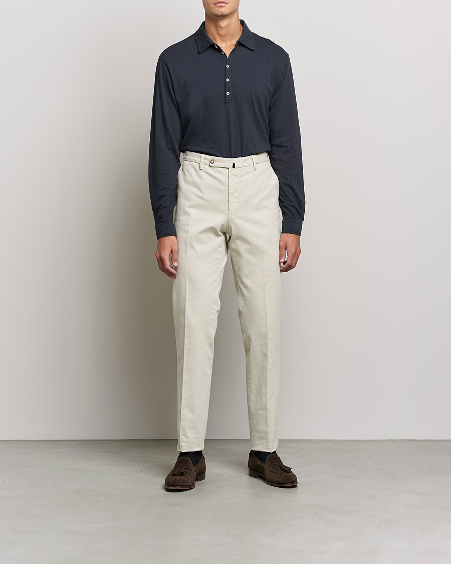 Men | Sweaters & Knitwear | Massimo Alba | Ischia Cotton/Cashmere Polo Navy