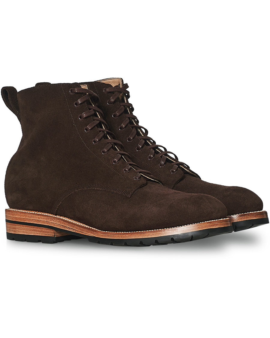 Men | Yuketen Lace Up Boots Dark Brown Suede | Yuketen | Lace Up Boots Dark Brown Suede