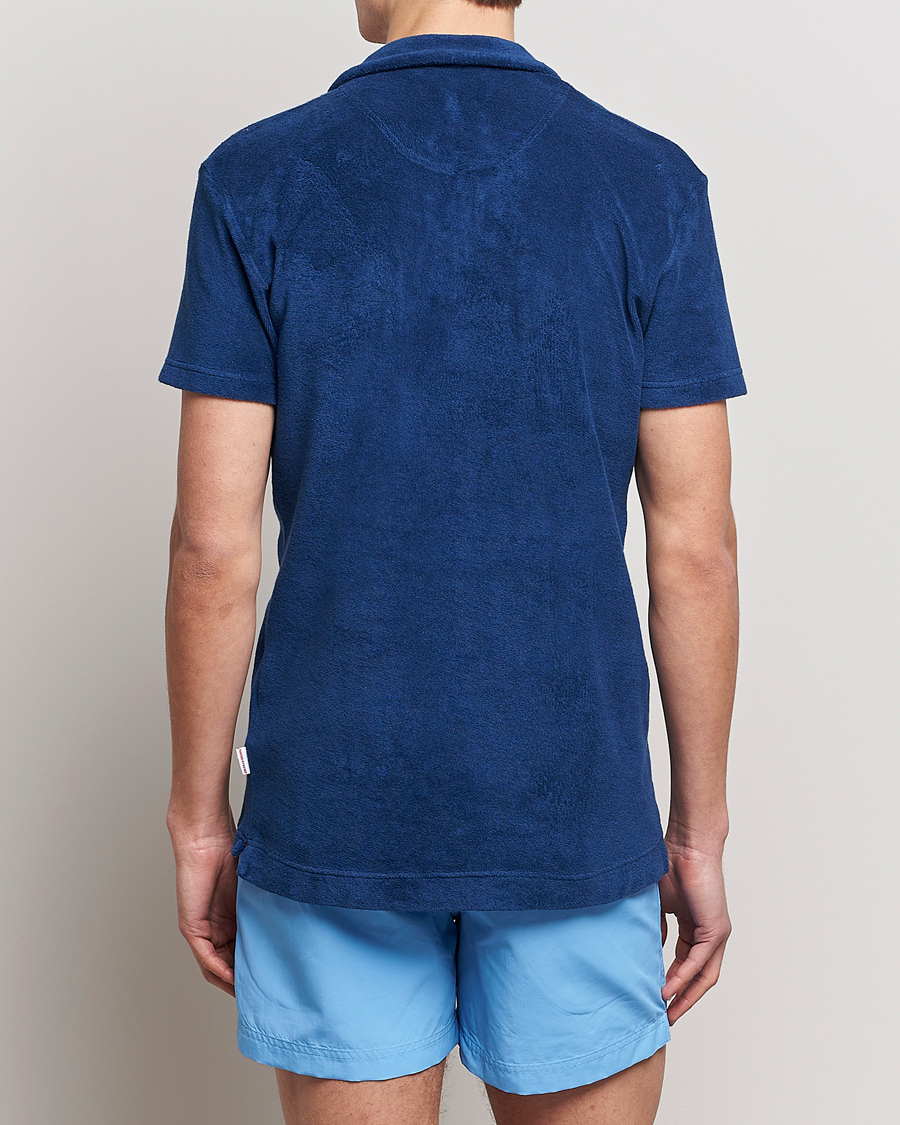 Men | Polo Shirts | Orlebar Brown | Terry Polo Blue Wash