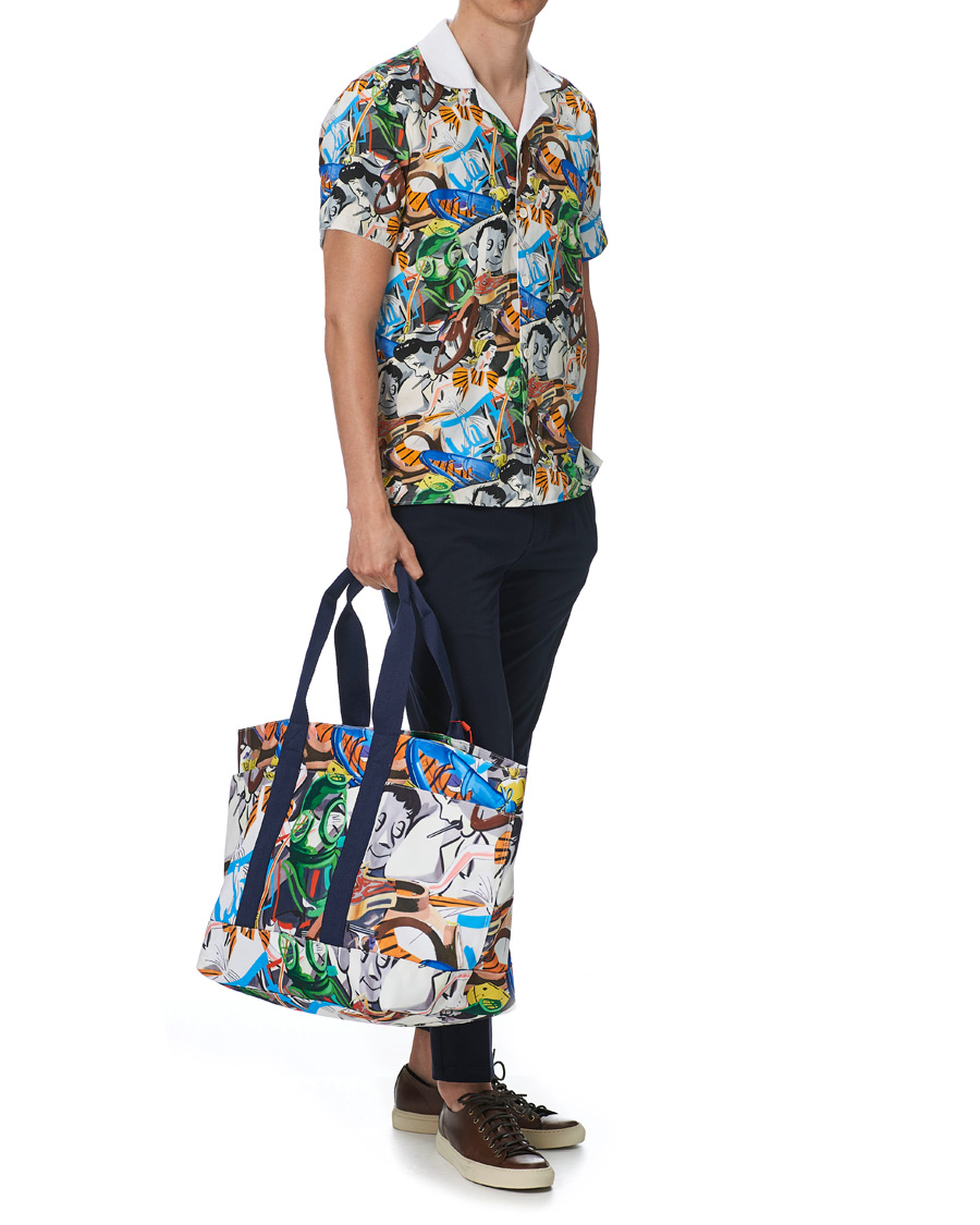 Men | Polo Shirts | Orlebar Brown | Travis Towelling x David Salle Diving Polo Multi