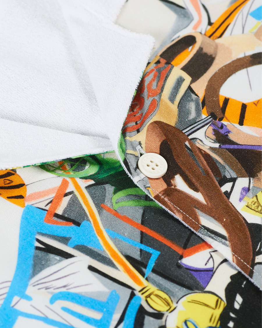 Men | Polo Shirts | Orlebar Brown | Travis Towelling x David Salle Diving Polo Multi