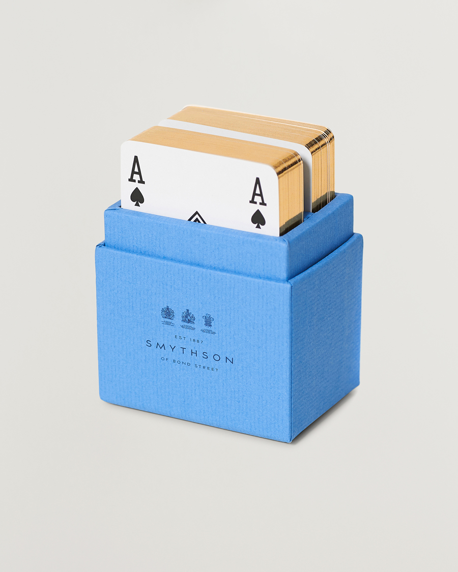 Men | Home | Smythson | SmythsonPlaying CardNile Blue