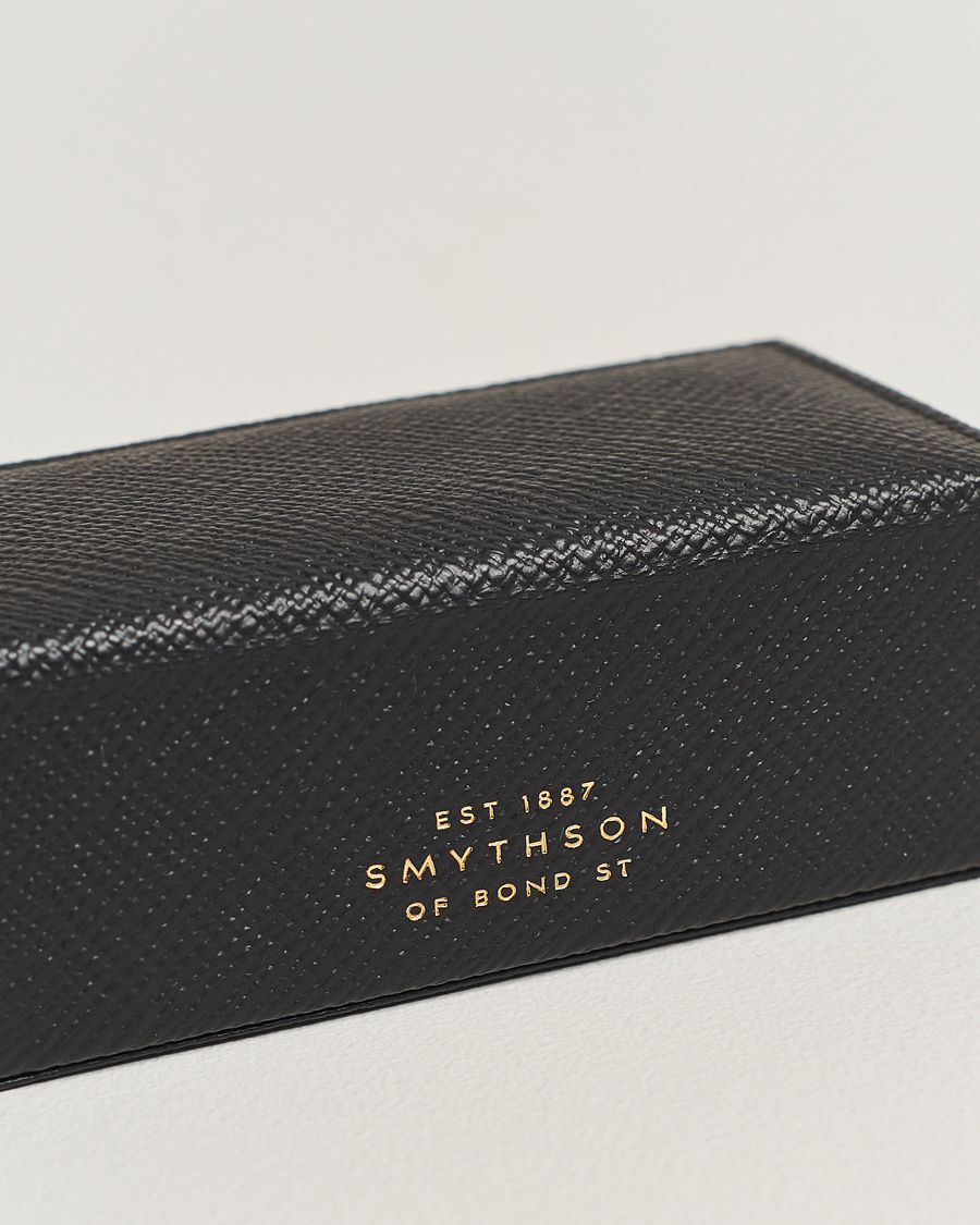 Men | Home | Smythson | Panama Mini Cufflink Box Black