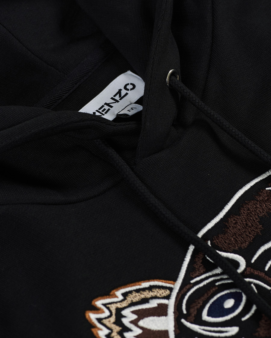 Men | Sweaters & Knitwear | KENZO | Icon Tiger Hoodie Black