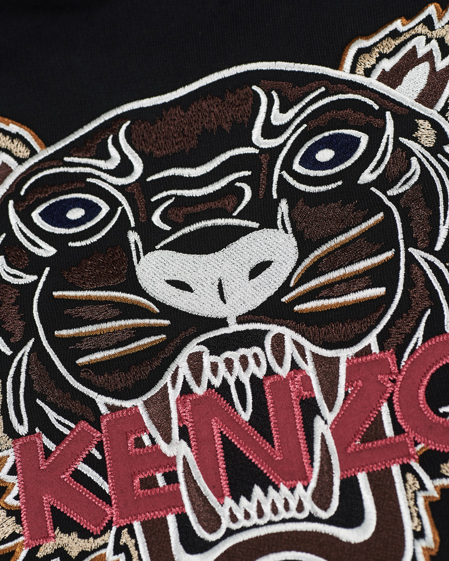 Men | Sweaters & Knitwear | KENZO | Icon Tiger Hoodie Black