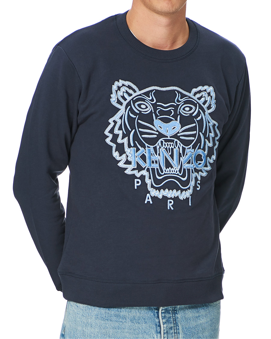 Men | Sweaters & Knitwear | KENZO | Icon Tiger Sweatshirt Navy
