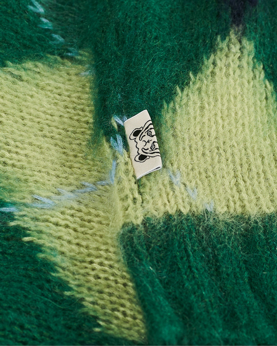 Men | Sweaters & Knitwear | KENZO | Brushed Argyle Sweater Green