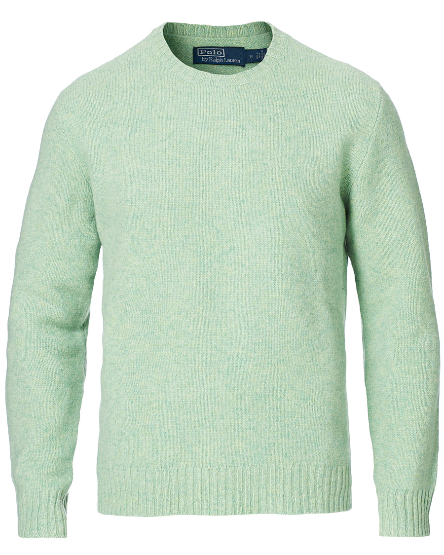 Men | Sweaters & Knitwear | Polo Ralph Lauren | Wool/Cashmere Knitted Crew Neck Sweater Seafoam Green
