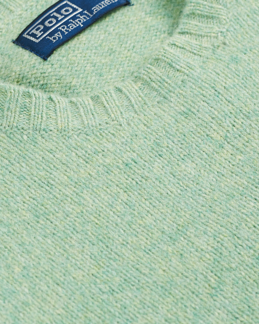 Men | Sweaters & Knitwear | Polo Ralph Lauren | Wool/Cashmere Knitted Crew Neck Sweater Seafoam Green