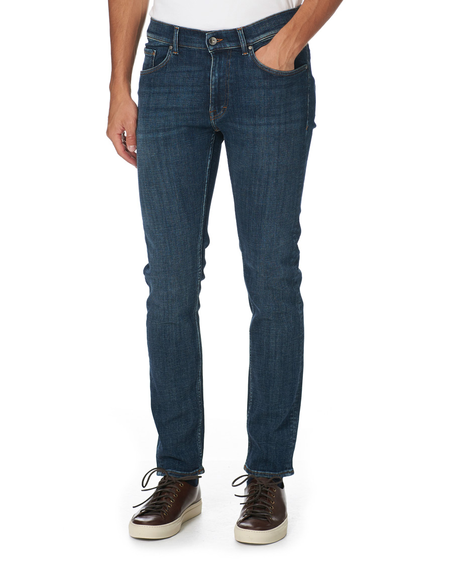Men | Jeans | Tiger of Sweden | Leon Hawk Eye Superstretch Jeans Royal Blue